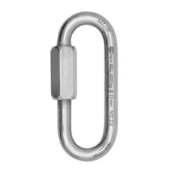 Das Bild zeigt ein Kong Rapidglied lang 8mm. Es steht aufrecht in Bildmitte mit dem Drehverschluss nach links.