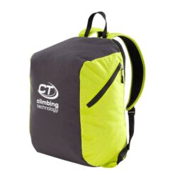 das Bild zeigt den Seilrucksack Tank Evo Climbing Technology. Man sieht ihn schräg von der Seite und erkennt den Seilrucksack seh rgut, auch die Außentasche und die Schulterriemen.