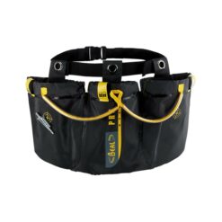 Das Bild zeigt den schwarzen Werkzeugtasche Gürtel Beal Genius Triple in einem weißem Quadrat. Sie steht aufrecht in Bildmitte mit der Öffnung nach oben.