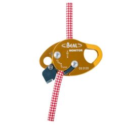 Goldenes Beal Monitor mitlaufendes Auffanggerät mit rot weißem Seil.