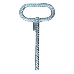 Das Bild zeigt einen Klettersteig Griffanker verzinkt für den Klettersteigbau.