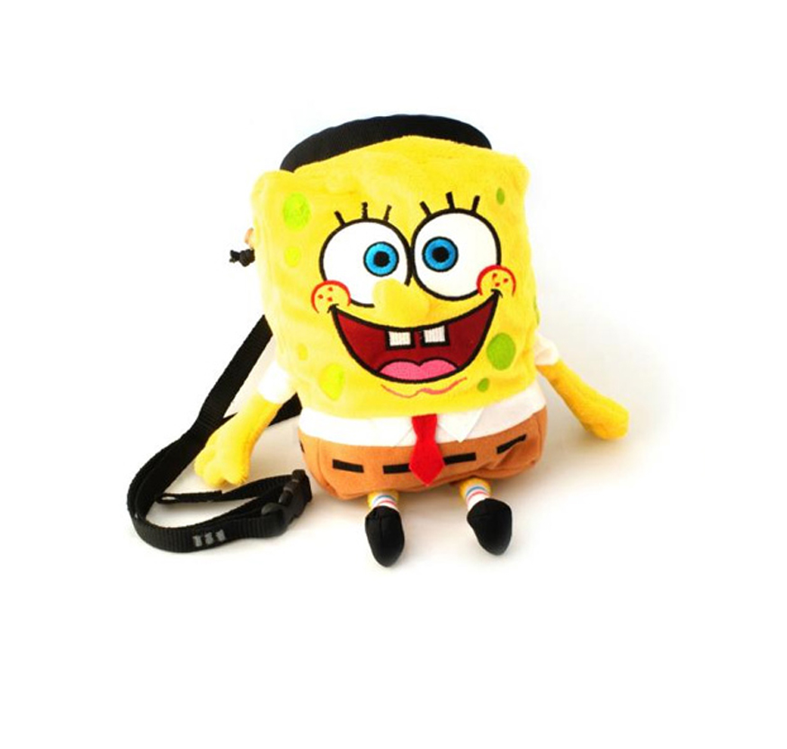 Das Bild zeigt das Chalkbag Spongebob. MAn erkennt die Comic Figur und das Hüftband sowie viele Details der Figur.