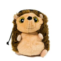 Das Bild zeigt das Chalkbag Igel. MAn erkennt denbraunen Igel, die Öffnung des Magnesiumbeutels sowie die Hüftbandhalterung.