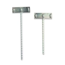 Das Bild zeigt zwei Seilgelnder Endanker 16mm verzinkt auf einem weißem Quadrat.