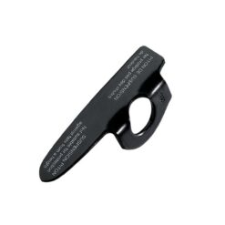 The picture shows the black Petzul Livanos piton lying diagonally on a white square. The eyelet is at the top right, the tip at the bottom left.