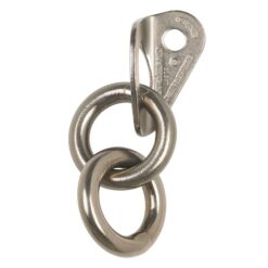 The picture shows a bolt hanger with 2 stainless steel rings.