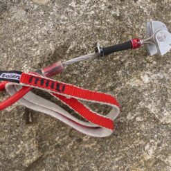 Das Bild zeigt das rote Modell der Alien Cams Revolution auf einer grauen Felsplatte.