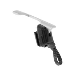 Das Bild zeigt den optionalen Klipps Mammut Smarter für das Smart 2.0. Ein kleiner Kunststoff Klipps mit einem silbernen Alu Bügel.