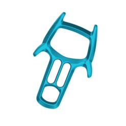 Das Bild zeigt den türkisen Edelrid Mago 8 Abseilachter auf einem weißem Quadrat.