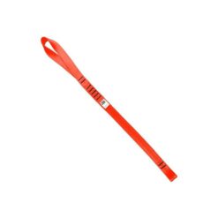 Das Bild zeigt eine rote Kong Aro Adventure Evo Schlinge mit kleiner und großer Schlaufe an den Enden.