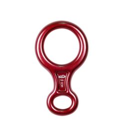 Das Bild zeigt den roten Climbing Technology Otto M Abseilachter mit der großen Öse oben.