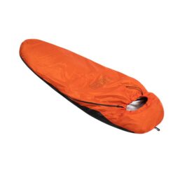 Das Bild zeigt den orangen LACD Bivy Bag WPB I ausgebreitet.