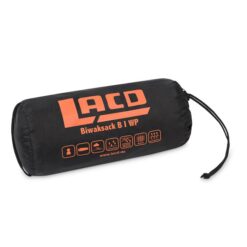 Das Bild zeigt die schwarze Packhülle des LACD Bivy Bag WPB I.