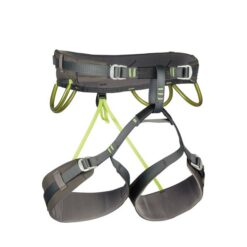 Grauer Camp CR4 Klettergurt mit 4 Schnallen von vorne gesehen.