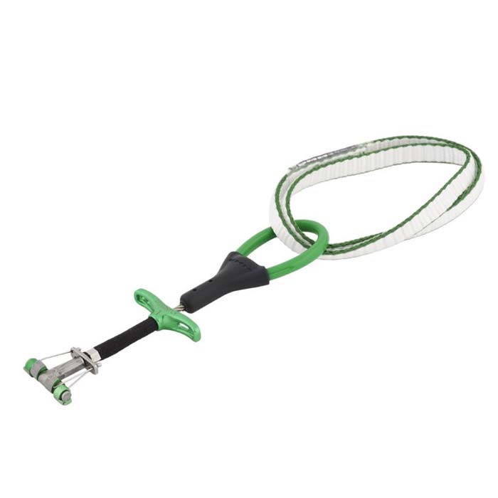 Grüner DMM Dragonfly Micro Friend quer auf weißem Quadrat.