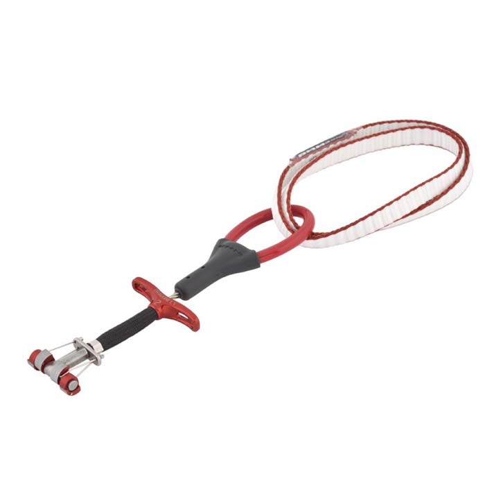 Roter DMM Dragonfly Micro Friend quer auf weißem Quadrat.