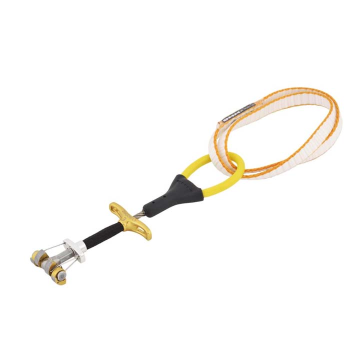 Gelber DMM Dragonfly Micro Friend quer auf weißem Quadrat.