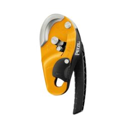 Gelb-schwarzes Petzl Rig Abseilgeraet