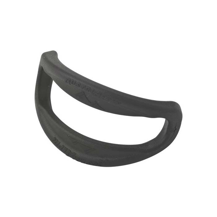 Scwarzer Austrialpin Nitro Karabiner Diebstahlschutz aus Kunststoff.