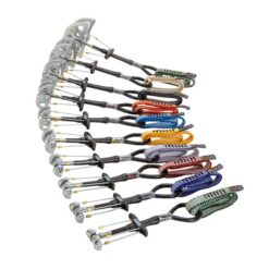 Buntes Set aus 10 Stück Rock Empire Flexor Friends im Halbkreis aufgelegt.