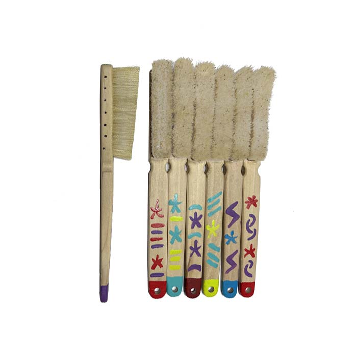 Sieben bunte I`bbz Fixion S Brush Boulderbürsten nebeneinander.