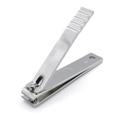 Großer Nagelknipser in Silber für Kletterer auf weißem Quadrat.