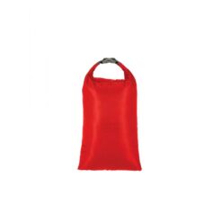Roter LACD DRybag mit 2 Litern Volumen und verschlossenem Rollverschluss.