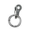 Silberne CT plate Ring 10 Bohrhakenlasche mit Ring und Prägung.
