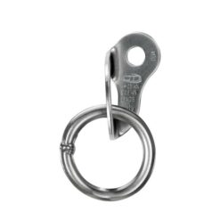 Silberne CT plate Ring 10 Bohrhakenlasche mit Ring und Prägung.