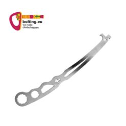 Silberner Kop de gas Flynut Klemmkeilentferner mit Fassung zum Anziehen von Bohrhaken.