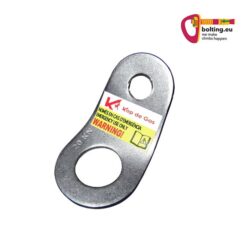 Silberne Kop de gas TBO Notfall Bohrhakenlasche und buntes bolting.eu Logo rechts oben.