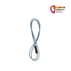 Blaue Skylotec CIPE nahtlose Bandschlinge 60cm in Achterform gewickelt mit buntem bolting.eu Logo.