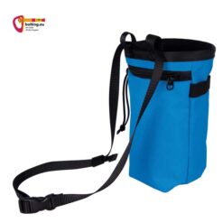 Blaues Camp Omega Chalkbag für Handy von der Rückseite mit Tasche.