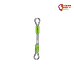 Grau grüne Camp Cable Express für Indoor Kletterwände in 18cm aufrecht in weißem Quadrat.