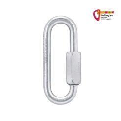 Silbernes Petzl Go 8mm Rapidglied auf weißem Quadrat.