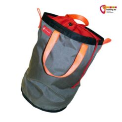Grauer Industrie Seilsack Cordura Rope Bucket von Kop de Gas auf weißem Hintergrund.