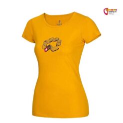 Gelbes Ocun T Sling Klettershirt von der Vorderseite.