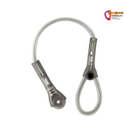 50cm lange Petzl Wire Strop Anschlagschlinge auf weißem Hintergrund.