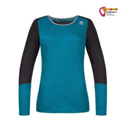 Rafiki Finale Lady Damen Kletter Longsleeve ausgebreitet von vorne mit weißem Hintergrund.